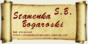 Stamenka Bogaroški vizit kartica
